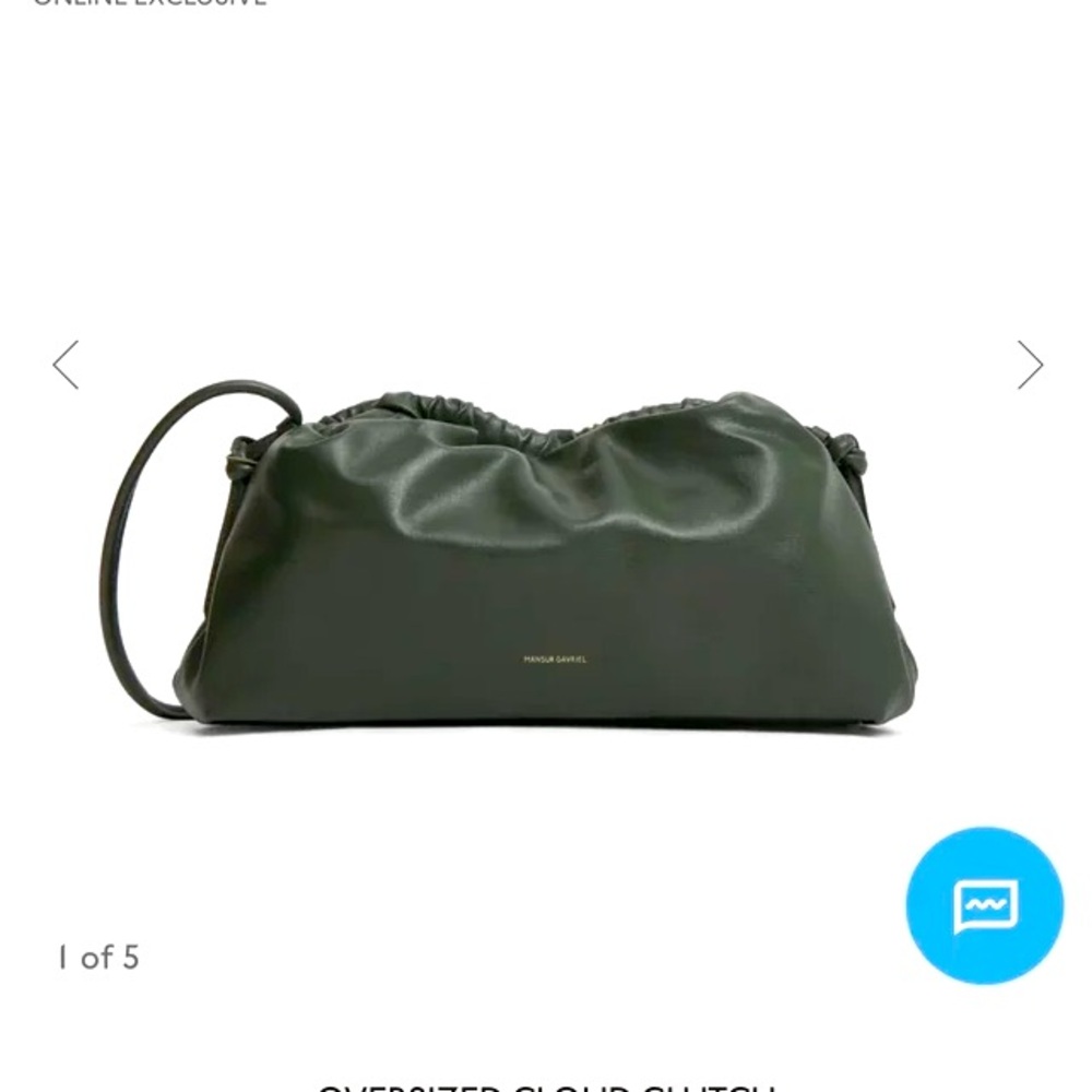Mansur Gabriel Oversized Cloud Clutch (NWT)